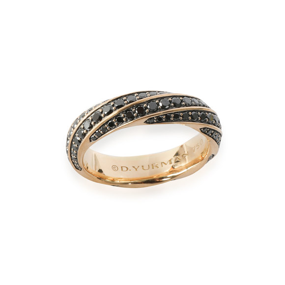 David Yurman Cable Edge Band Ring with Black Diamonds, 1.62 ctw - Picture 4 of 4